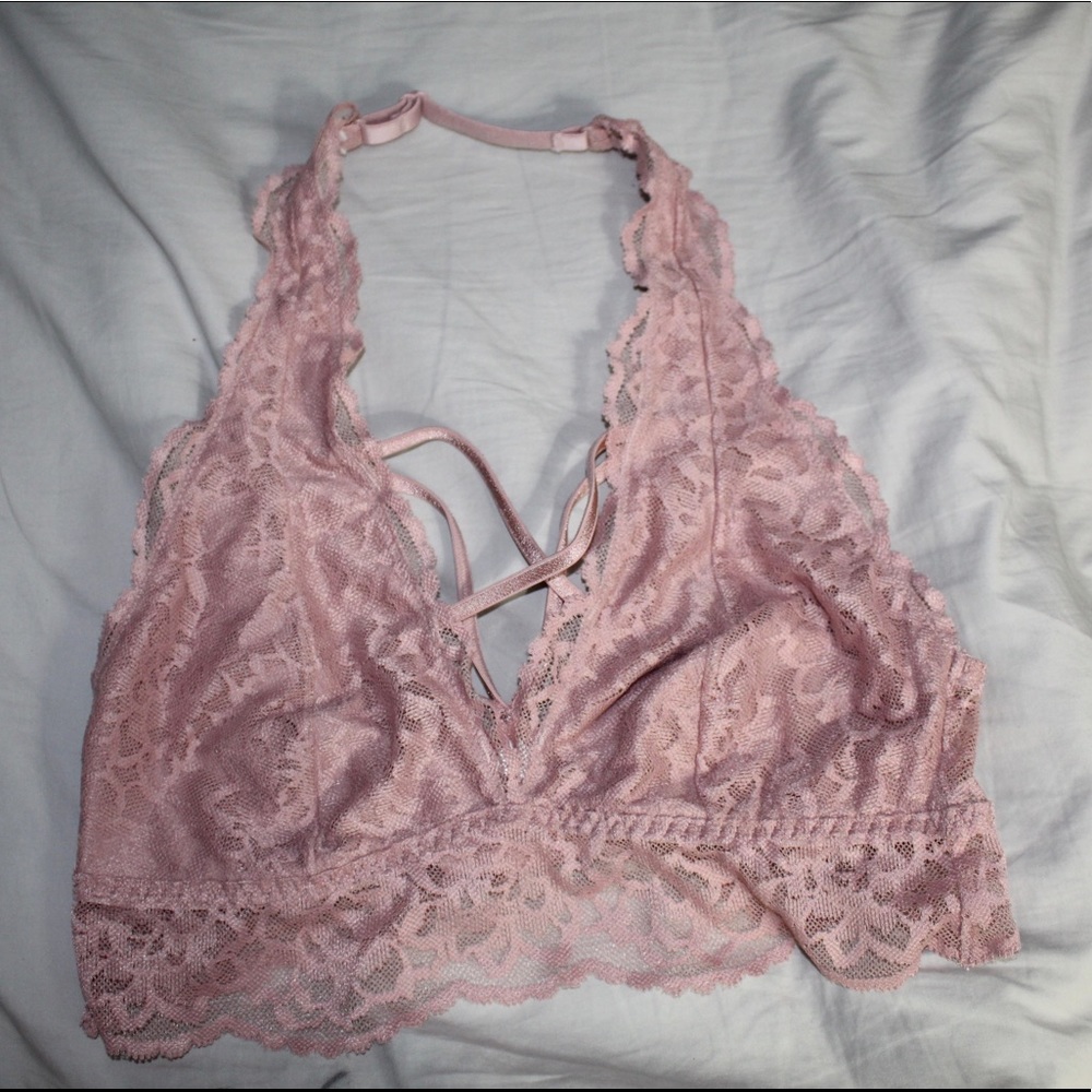 VS Pink Halter Bralette